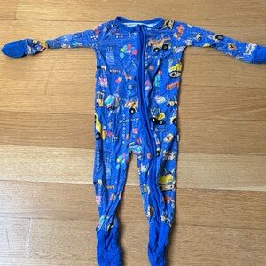 Little Sleepies Blue Construction Kids One Piece